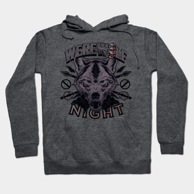 wolf at night Hoodie by nowsadmahi